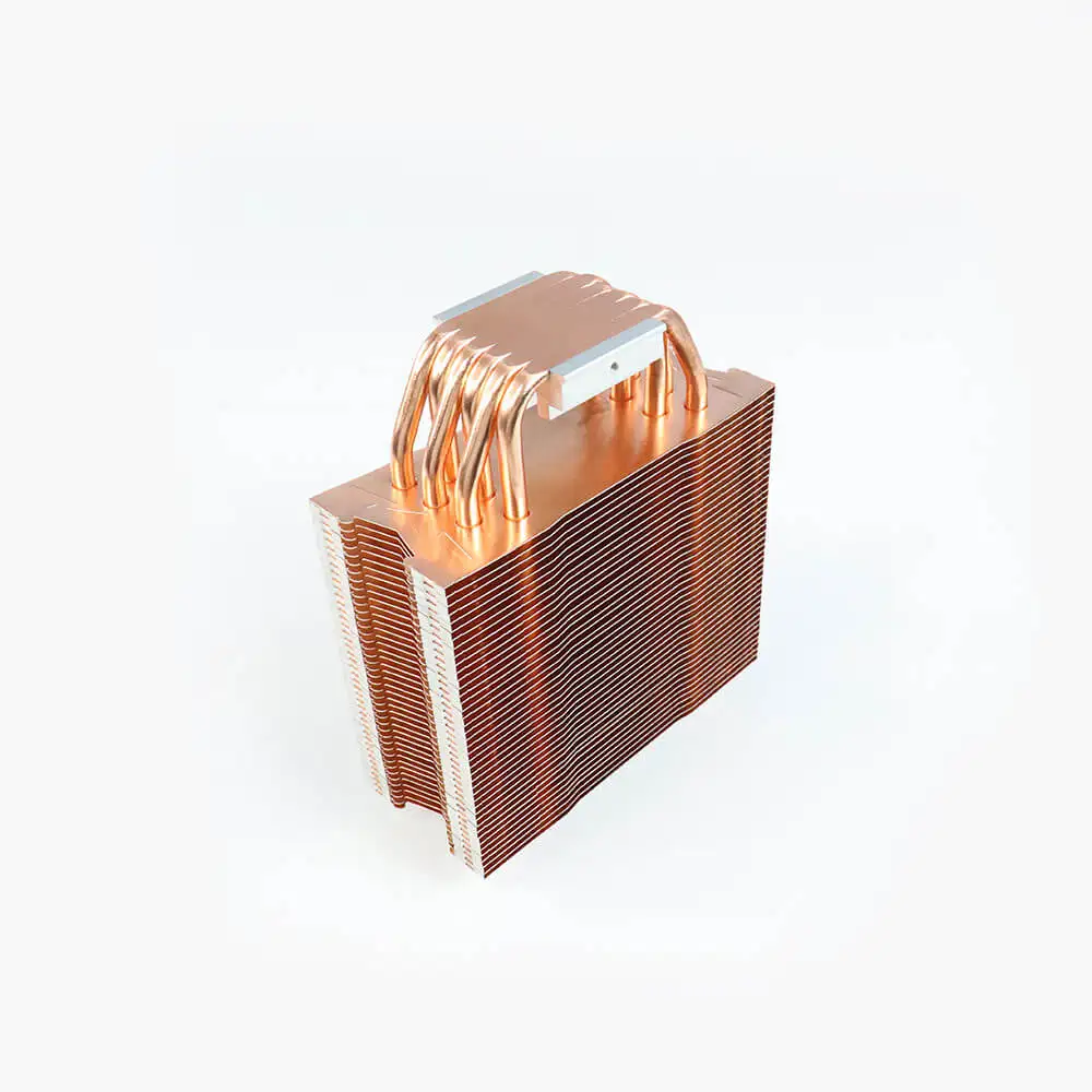 Zipper Aluminum And Copper Material Fin Sheet Heat Sink