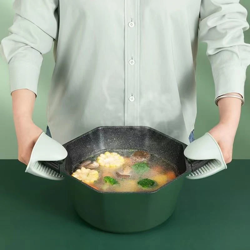 Durable Non-Slip Silicone Mini Oven Mitts Heat Resistant for Kitchen Cooking