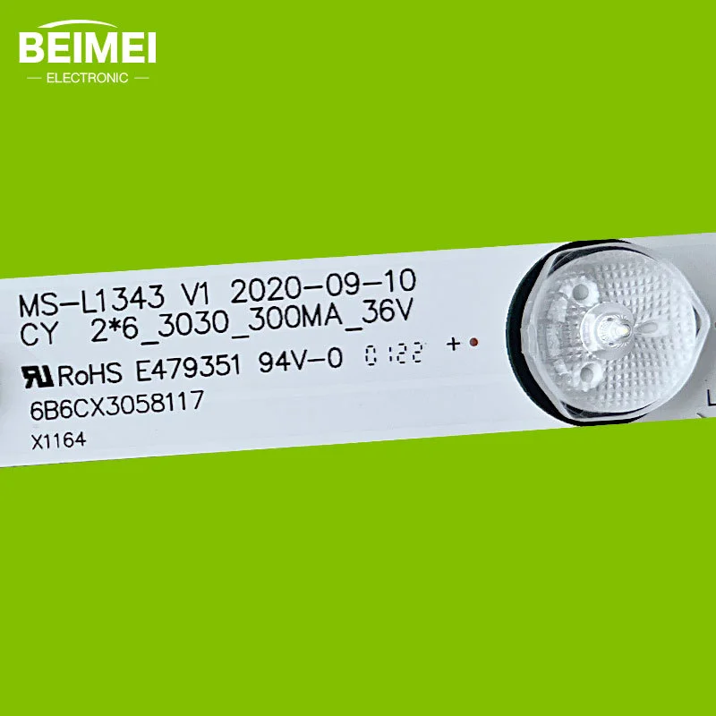 universal 32inch tv backlight hard strip 6 leds(6v) for MS-L1343-v2 L.D32061330-081AS-M MS-L2202 V2 MS-L1343 2pieces/set