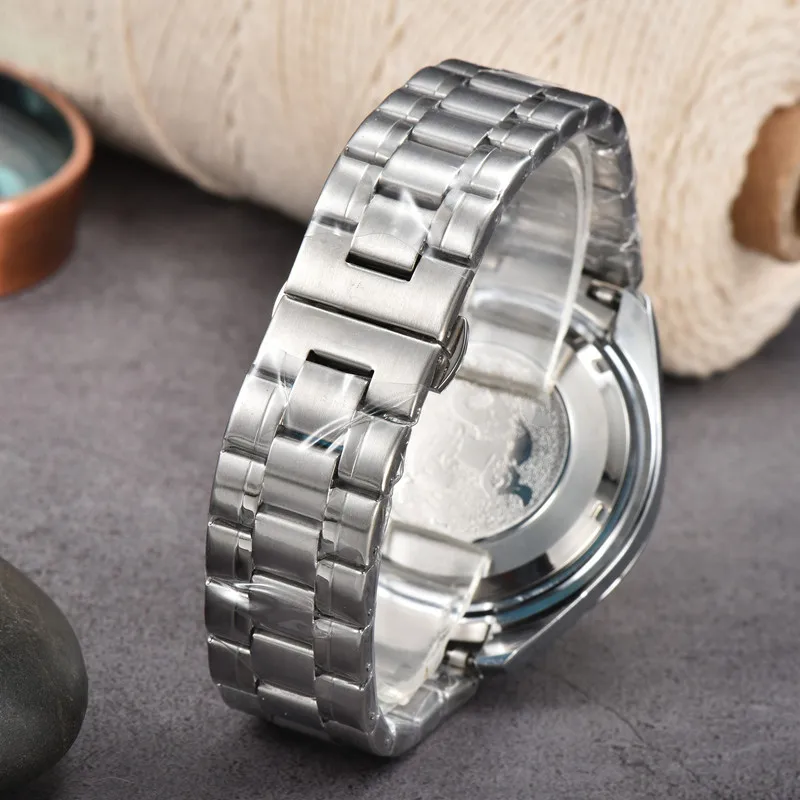 New Trend Relogio Reloj Hombre Luxury Brand Speed  master Professional Stainless Steel Strap Quartz  Watch for Men Bracelet