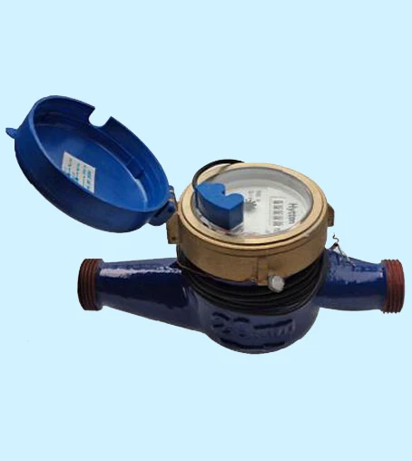 L165mm DN15 DN20 DN25 Single Jet Dry Water Meter With Pulse Output