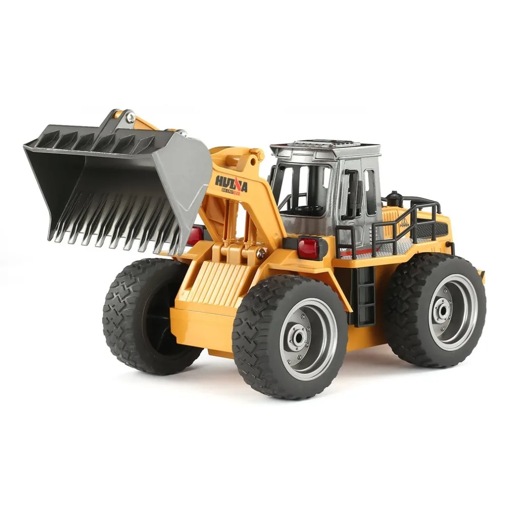 Радиоуправляемый автомобиль 6CH 1/18 2 4 GHz RC металлический бульдозер RTR фронтальный погрузчик инженерный игрушечный строительный трактор транспортное средство