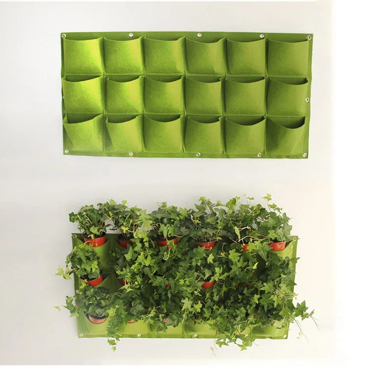 12 pocket 25 Pocket 72 Pocket Fabric Hanging Vertical Garden Wall Planter Grow Bag