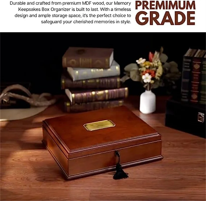 Custom Memory and Treasure Box Large Photo Album CD DVD USB Wooden Storage Box