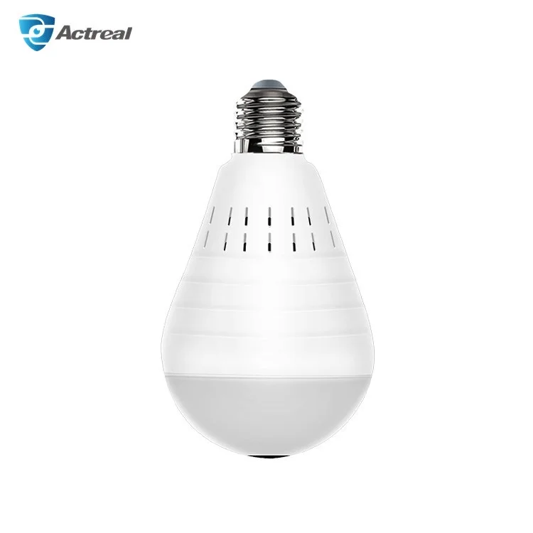 APP Remote Viewing Encrypted Video Recording Wireless Security 360 Degree Panoramic Fisheye E27 LED Light CCTV WiFi Bulb Camera