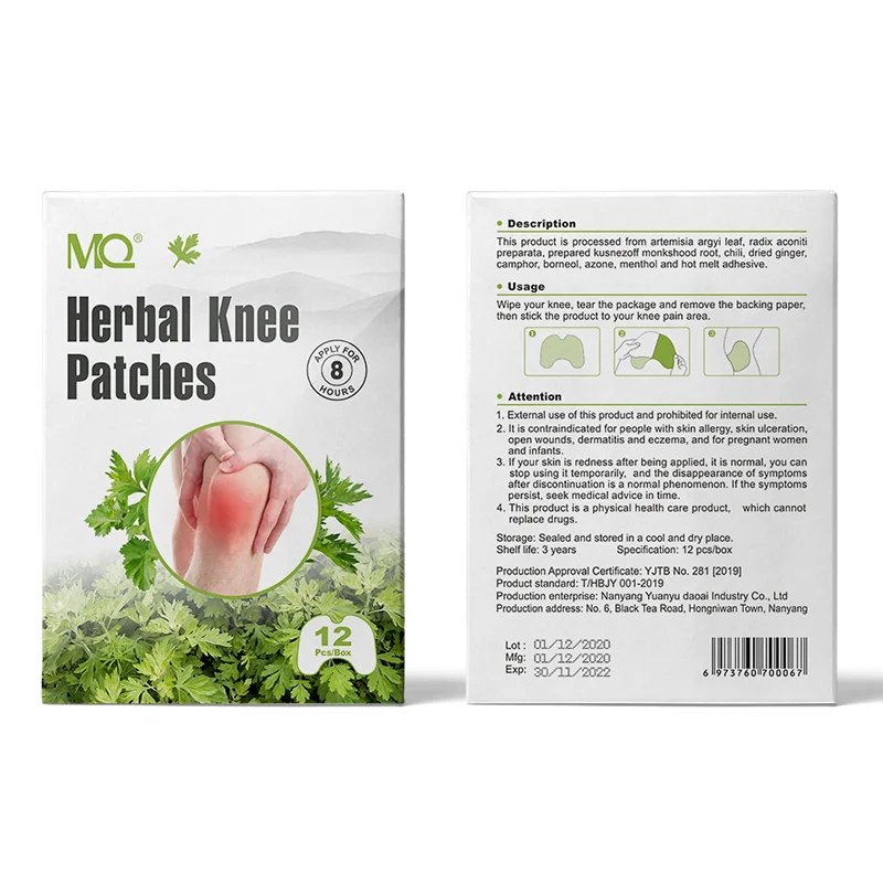Wholesale MQ fast pain relief patch Chinese Herbals wormwood Knee pain relief patch