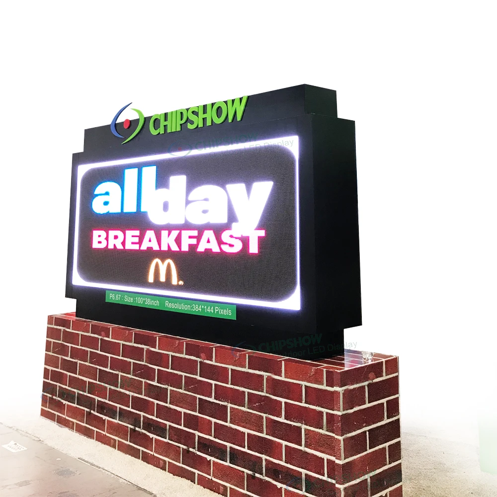 California warehouse outdoor P6.67 Waterproof Full Color advertising led video wall mount panels  billboard