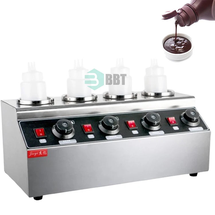 Wholesale 4 Pans Commercial Sauce Warmer 220V Electric Sauce Dispenser Sauce Warmers For Restaurant