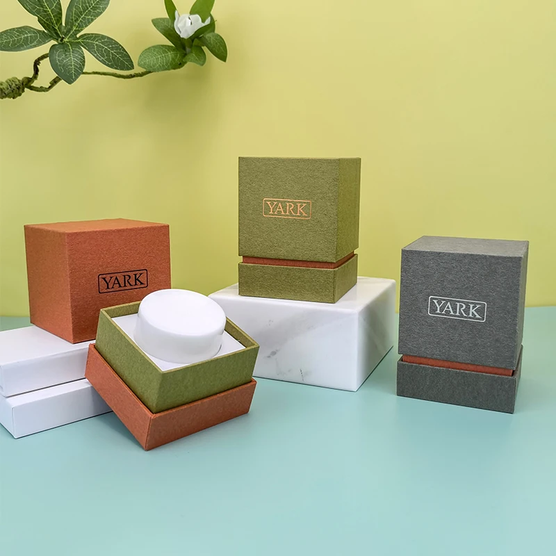 Wholesale Custom Glass Jar Packaging Container with Gold Foil Embossing Print for Perfume Concentrate Glass Jar Paper Boxes