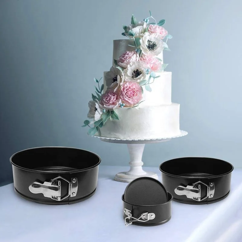 Non stick Spring Form Round Cake Baking ware  Carbon Steel Bakeware Set