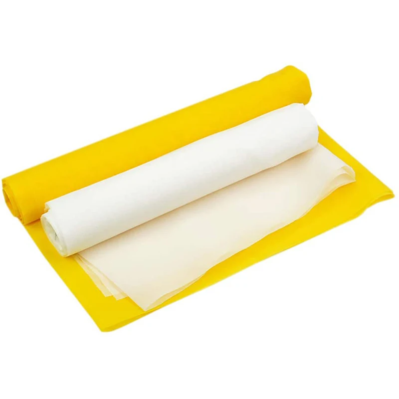 custom white/yellow nylon pet screen printing with mesh 110 silk 200 fabric silk roller frame screen printing mesh