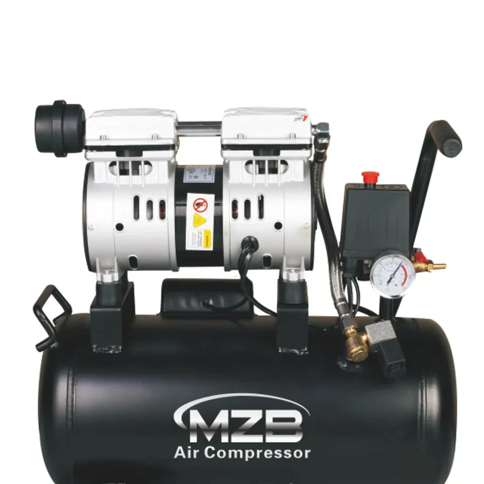 MZB dental noiseless oilless 24 liter oil free air compressor