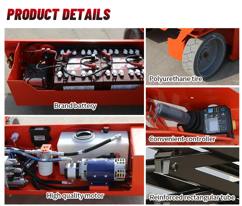 13.8m 227kg Aloft Lifting Platform Self Propelled Scissor Work Lifts