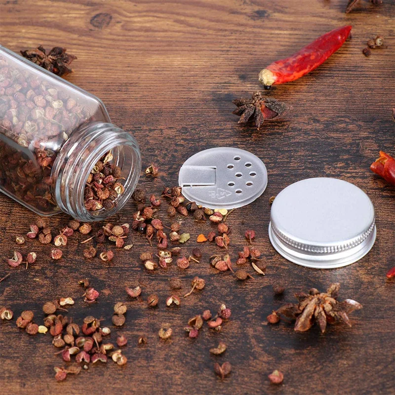 RAYBIN wholesale custom 4/6/8/12oz kitchen glass empty spice bottle mason jar container with metal lid set