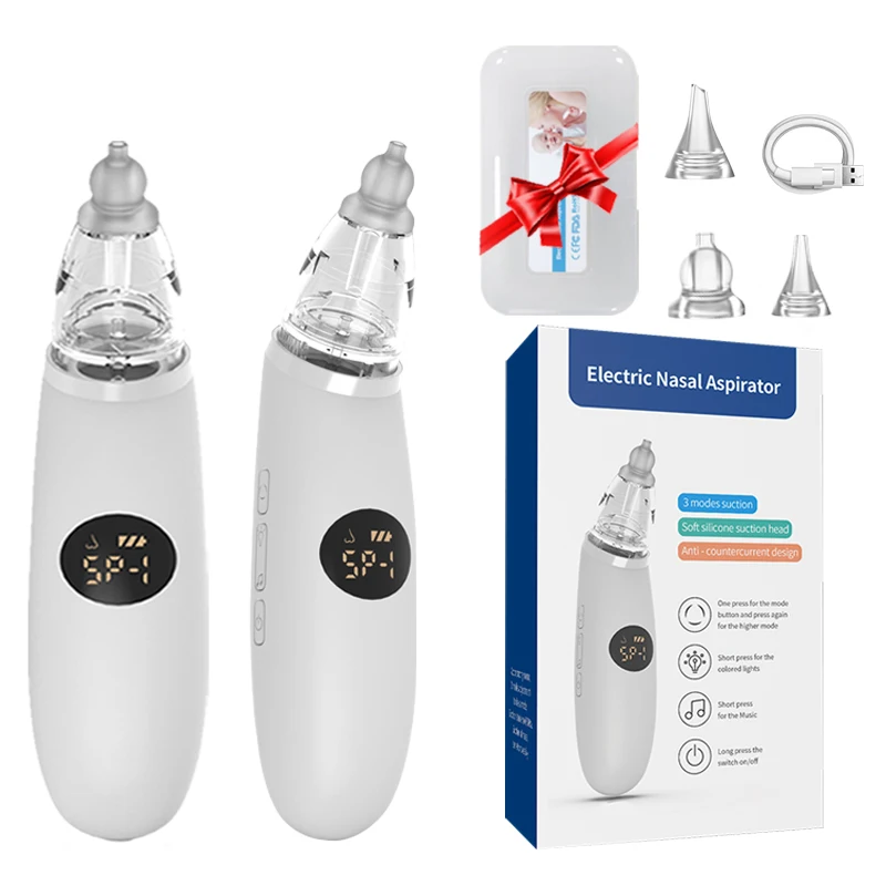 
Convenient Adjustable Silicone Strengths Nose Mucus Vacuum Cleaner Baby Nasal Aspirator 