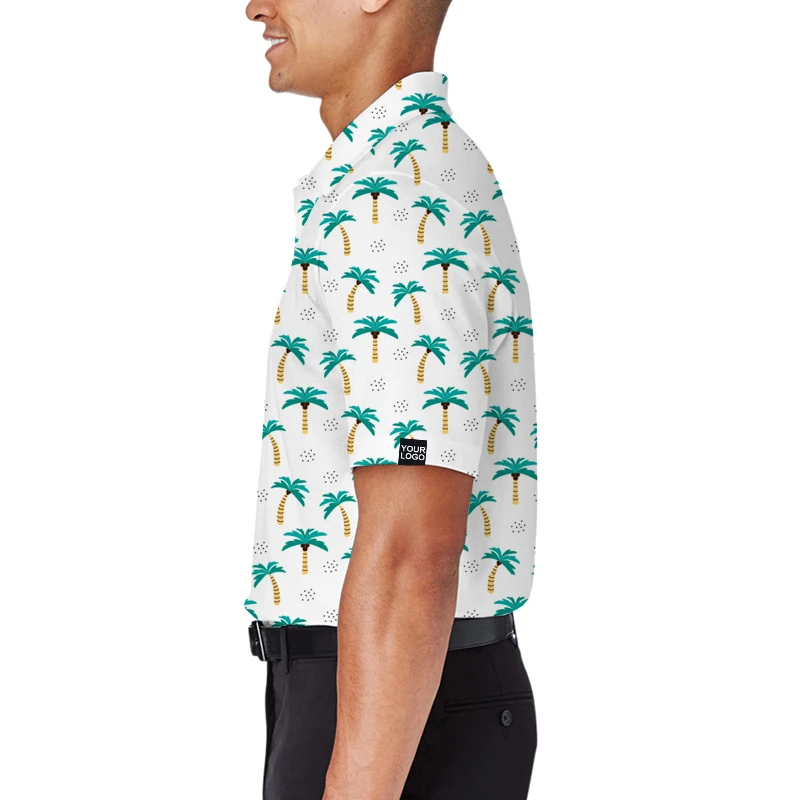 OEM sublimation recycled UPF 50+ golf polo shirt polyester spandex Quick Dry polo shirts