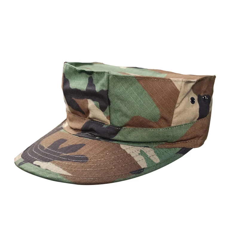 
Mens Tiger Camo Hat Military Field Cap Woodland Flat Top Military Cap 