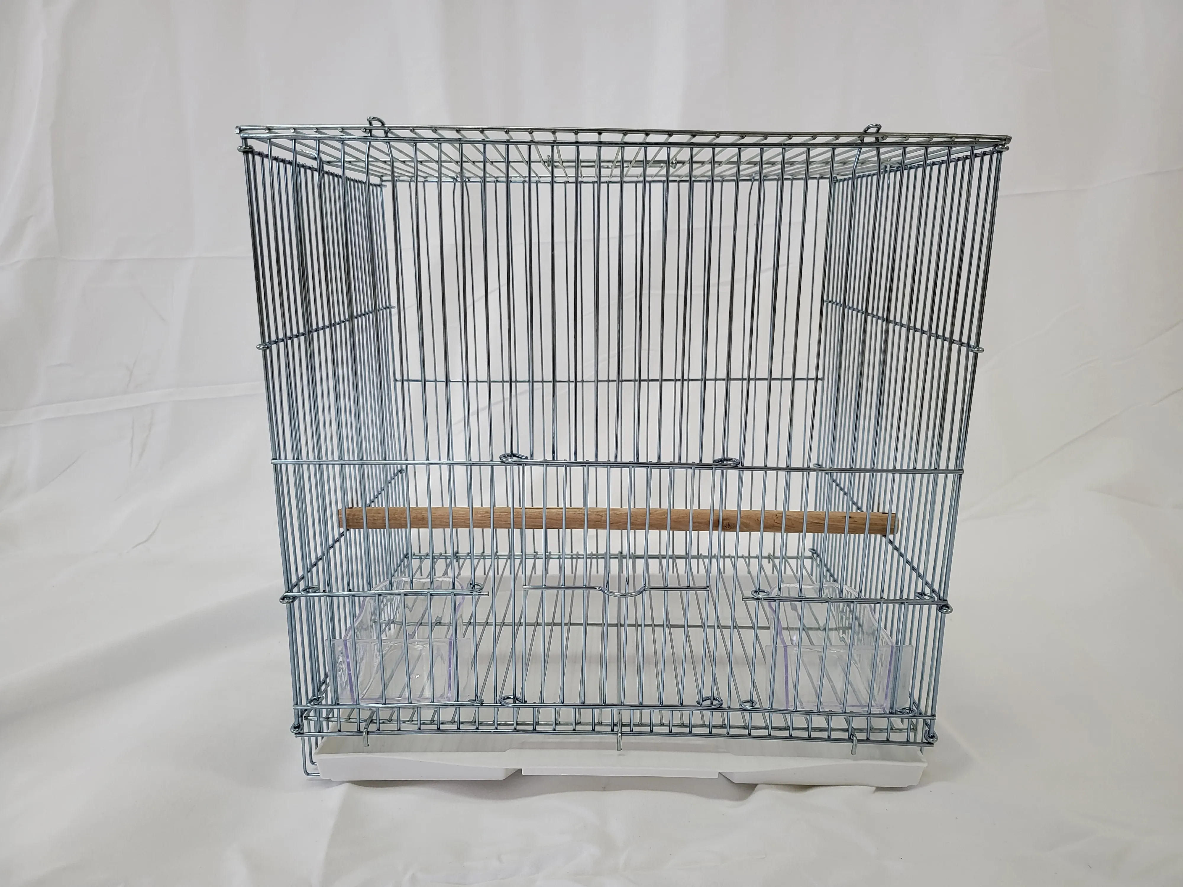 Luxury metal foldable bird cage portable indoor and outdoor wire parrot canary breeding and feeding cage with tray