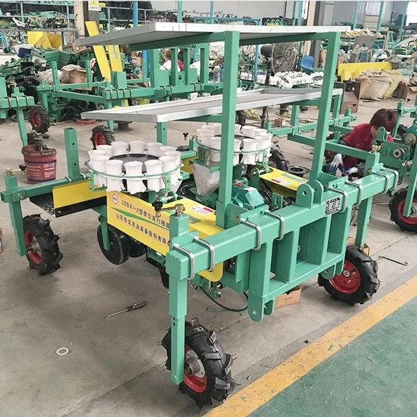 goods in stock three rows  double row chilli baby Chinese cabbage broccoli seedlings transplanting machine seedling transplanter