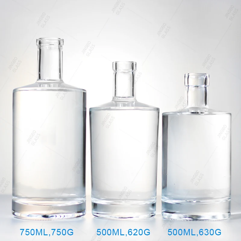 Wholesale 500ml 700ml 750ml Miniature Juice Wine Spirit Liquor Glass Bottle For Whisky Vodka