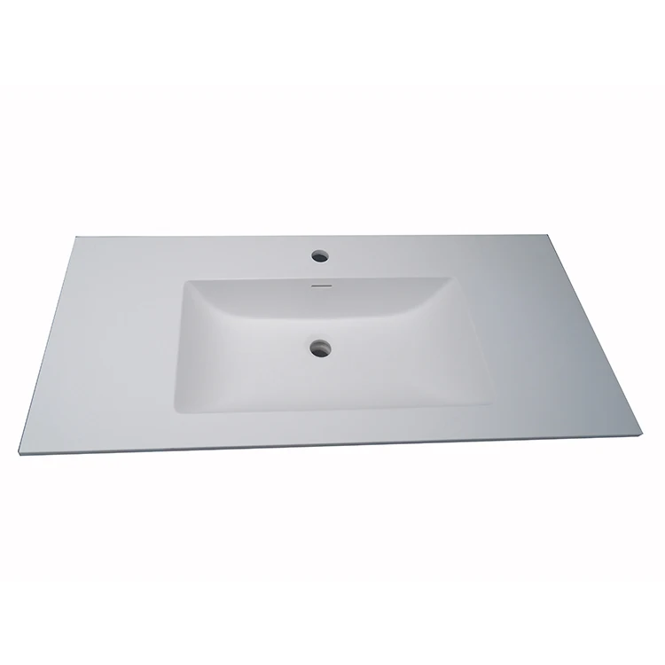 Italian hot rectangular modern solid surface artificial stone vanity wash basin bathroom sink