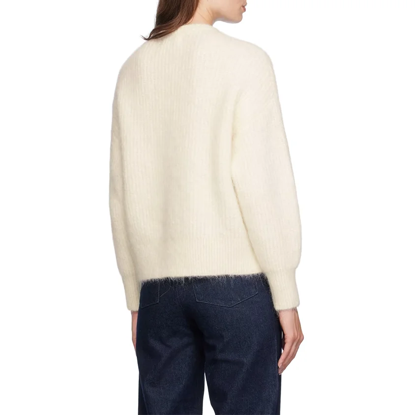 Knit Sweaters Supplier OEM/ODM Rib Full Sleeves Girls Pullover Sweater Pure Color Wool Cashmere Customize Jumper Top Knitwear