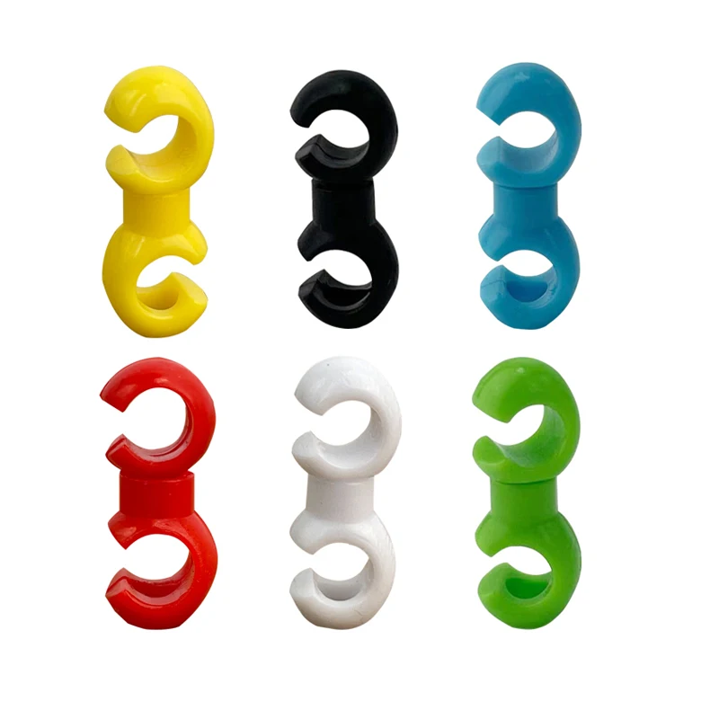 AKANTOR Multi-color bicycle c-buckle mtb road folding bike S hook outer tube brake shift cable clips pipe plastic S style clamp