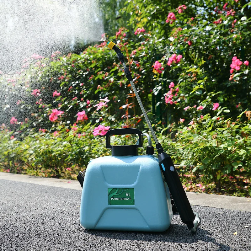Handheld Spraying Water Wand Rechargeable Battery Powered 1.35 Gallon 5 Liter Electric Sprayer for Garden Planting
