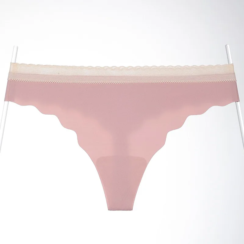 Xiwei Mulberry Silk Girl Invisible Panties Thong Antibacterial Crotch Sexy Ladies Sports Yoga Seamless Underwear Thong