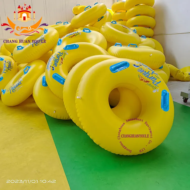 Single Double And Triple Inflatable Running River Tube Float Heavy Duty Lazy River Water Park Slide Tube Inflatable Floating