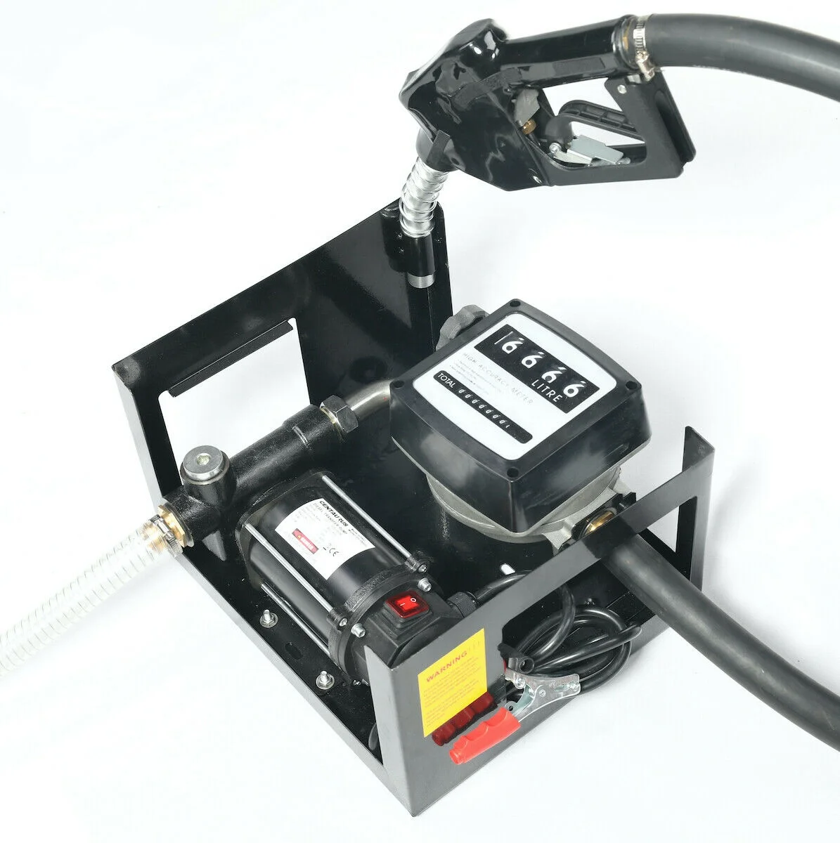 Trupow Portable 20GPM/80LPM Electric DC 12V Diesel Fuel Transfer Pump Kit Includes Automatic Nozzle Delivery Suction Hose