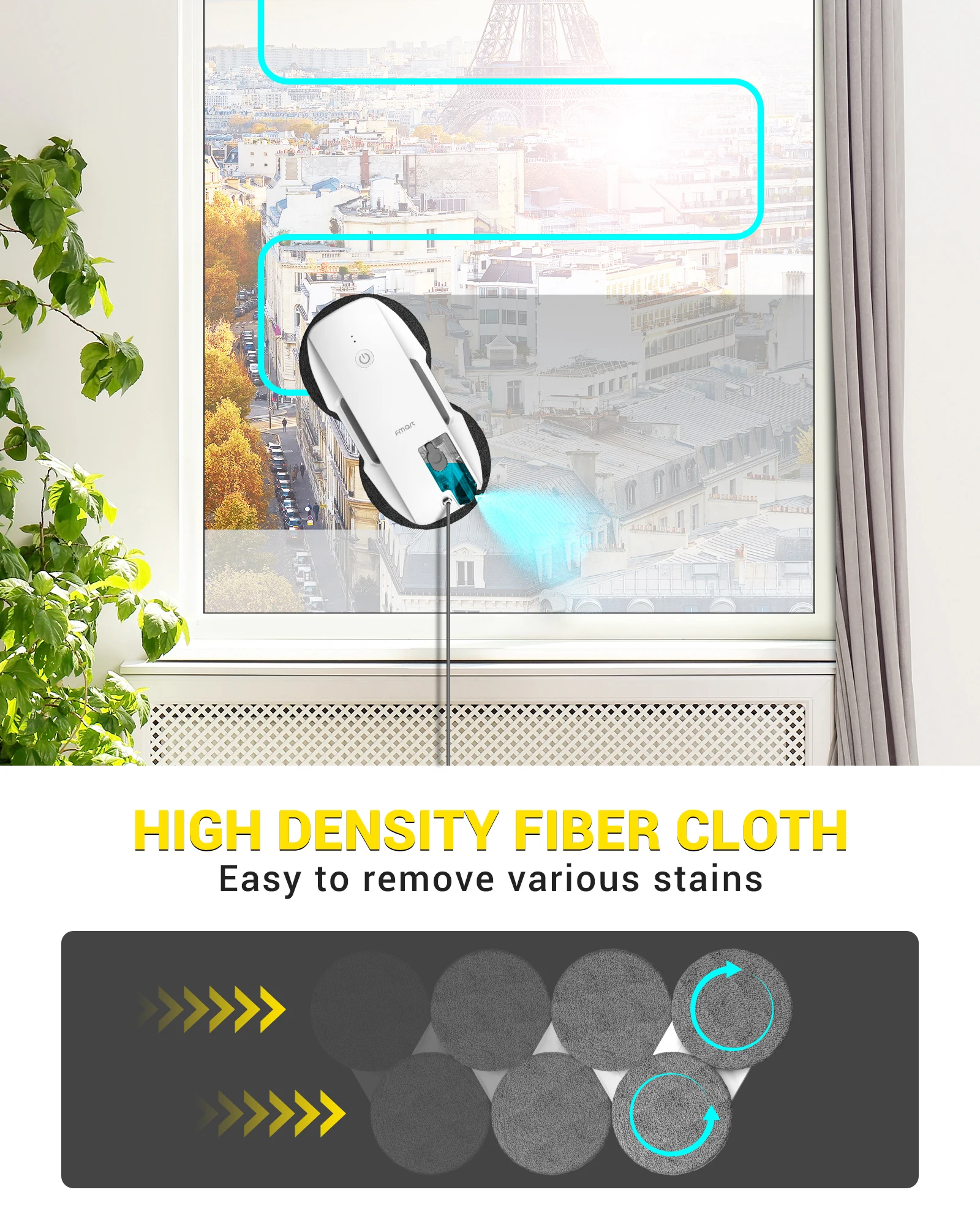 Smart Window Cleaning Robot Auto Spray Water Window Cleaning Robot Window Cleaner