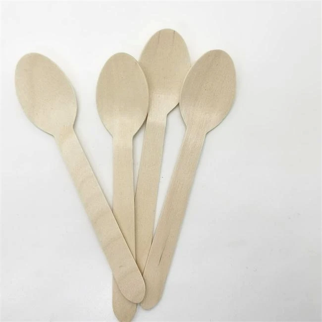 Eco-friendly Biodegradable Disposable Wooden Cutlery for Travel  Wood  Flatware Sets
