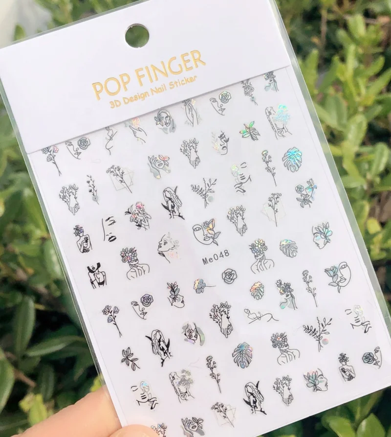 Web Celebrity European And Retro Portrait Nail Self-adhesive  Portrait Nail Sticker  Stickers For Decoration