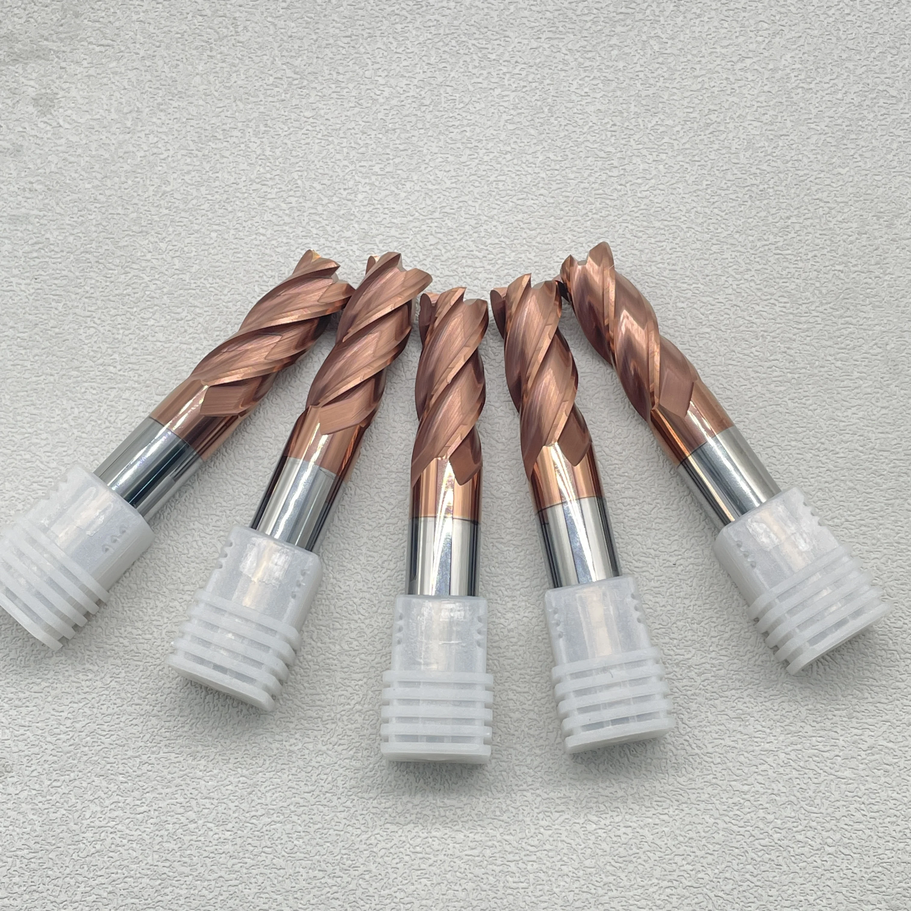 Good price CNC machine milling tools 4 fluted HRC55 TiSIN coating Corner Radius Solid Carbide End mill Cutter for metal
