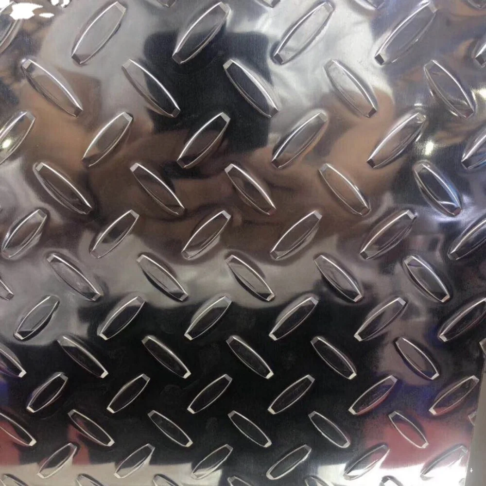 
Factory aluminum tread plate 5 bar diamond anti-slip alloy aluminum chequered plate in stock 