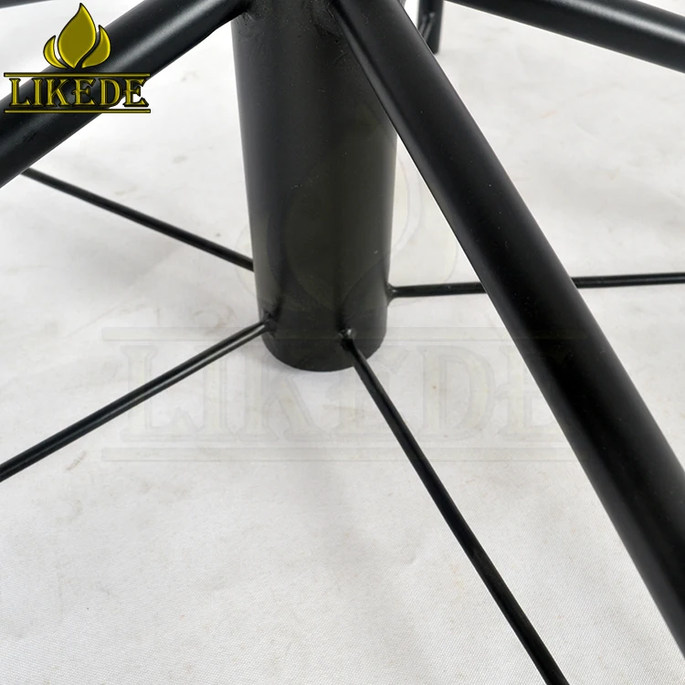 5 leg black steel office swivel chair base