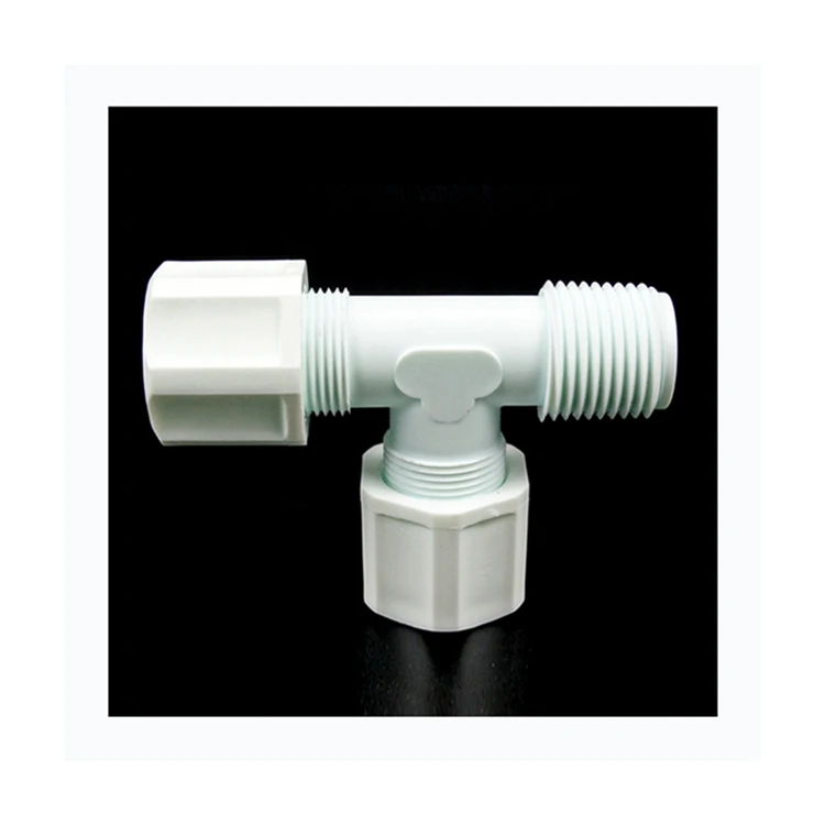 Factory Price Manufacturer Supplier PP plastic joint white PP male run Tees