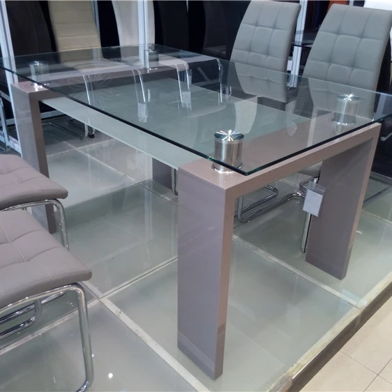 Hot Selling Modern Outlook And Contemporary Style Cheap Dining Table With Glass Top