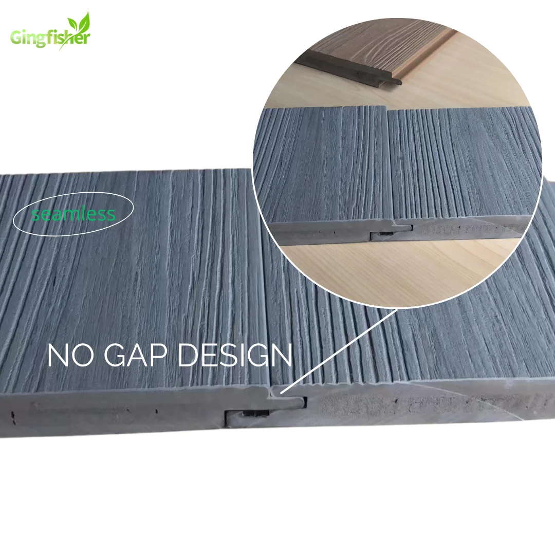 Innovative No Gap Seamless Design PVC ASA Co-extrusion Interlocking WPC Decking Board Capstock The 3rd Generation of WPC