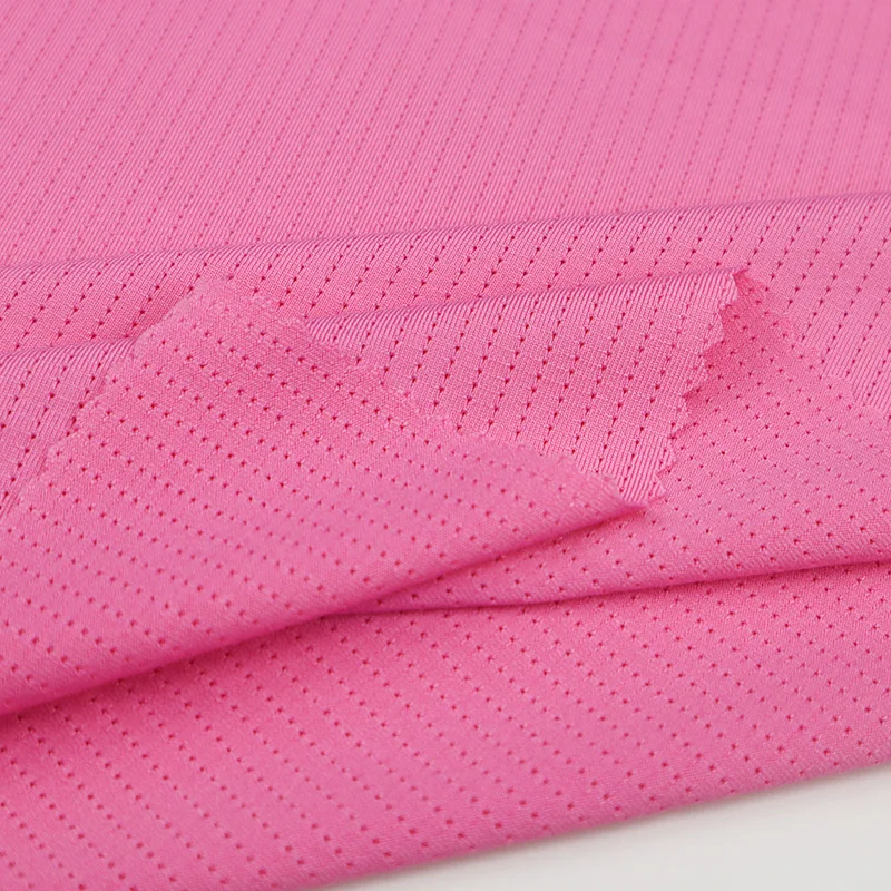 knitted bamboo charcoal deodorizing and antibacterial mesh  functional spandex fabric for sports