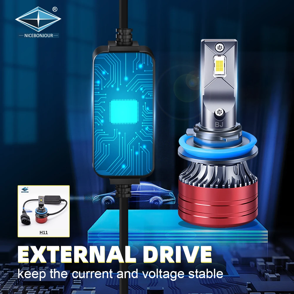 Auto Parts Led CSP 3570 Chip Led Head Light H1 H3 H7 H11 H13 880 9005 9006 9007 H4 Led Headlight Bulb H4