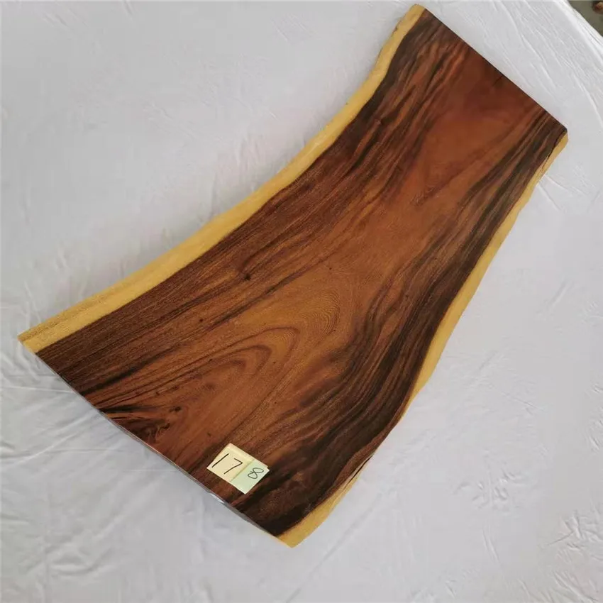China supplier natural raw slab table top walnut bubinga acacia suar high end table top live edg wood dining table wood slab