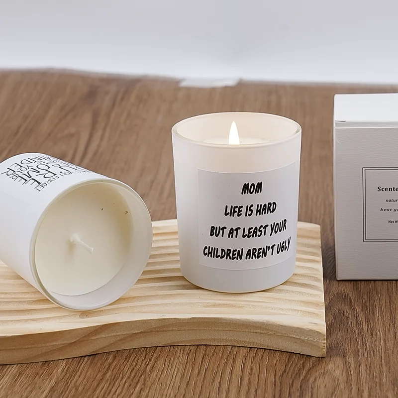 Hand Made Favors Flower Scent Cement Matt Holder Coconut Mini Wedding Favors Scented Candles With Your Own Logo