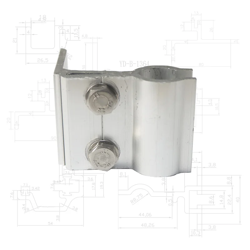 Aluminum alloy Heat dissipation channel Slot bar connector Used for lighting fixtures Aluminum profile pendant