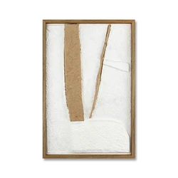 Xingcheng OEM Online Sale Abstract Geometry 3d Relief Sculpture Art Decoration Pulp Painting With Pulp