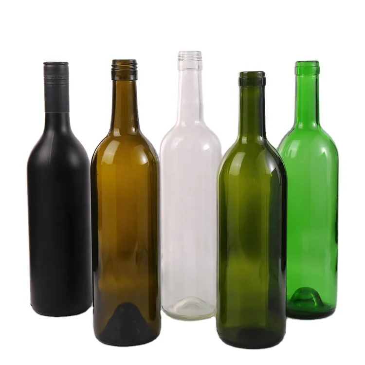 2021 оптовая продажа, стеклянная винная бутылка проверенного цвета на заказ, 750 мл (1600198621570)