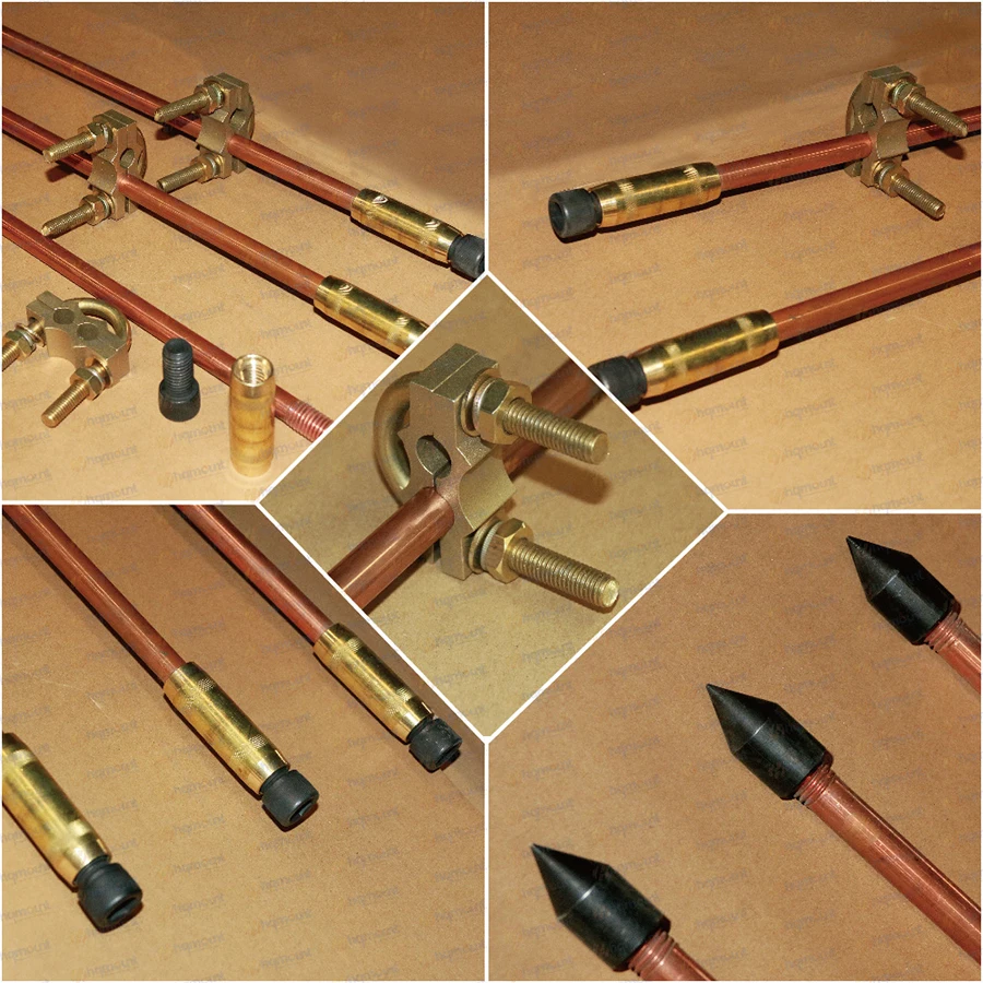 Высококачественный медный заземляющий стержень с резьбой