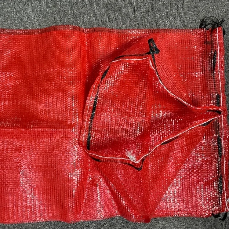 Plastic Packaging 50kg 50lb Red Orange Green Empty PP Tubular Woven Ventilated Logo Leno Net Sack Onion Mesh Bag for Potato