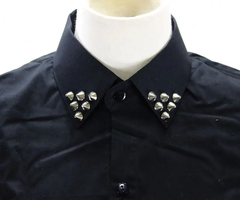Fashion New Hot Selling Punk Studs Rivets Ladies Shirt Faux Cotton Collar Necklace